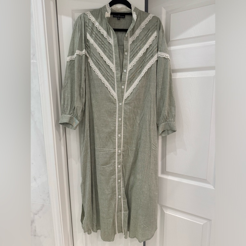 Pomander Place Laurel Green Jolene Dress M